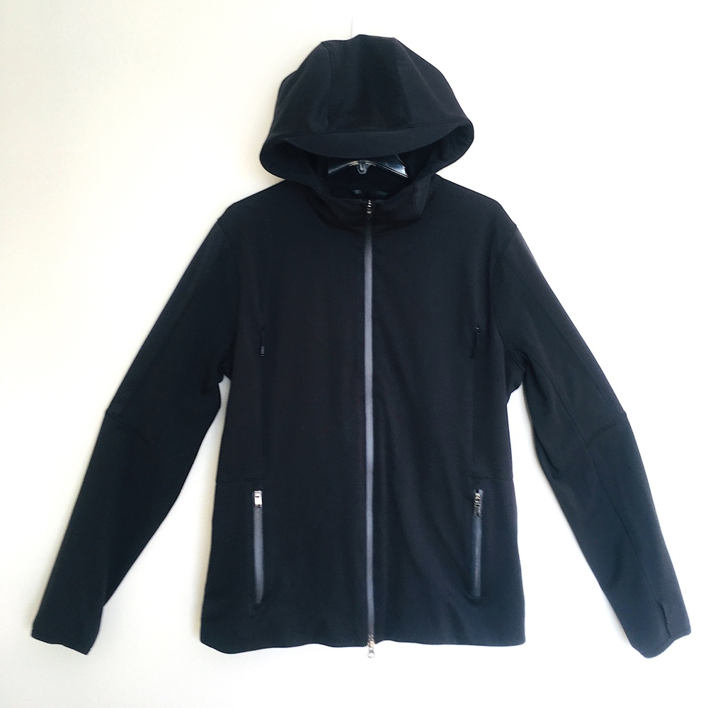 Lululemon Black Hooded Athletic Jacket Thumb holes